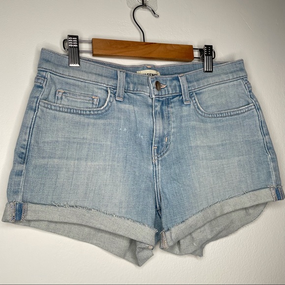 L'agence Denim Light Wash Shorts Cuffed Hem Size 25 - Picture 4 of 7